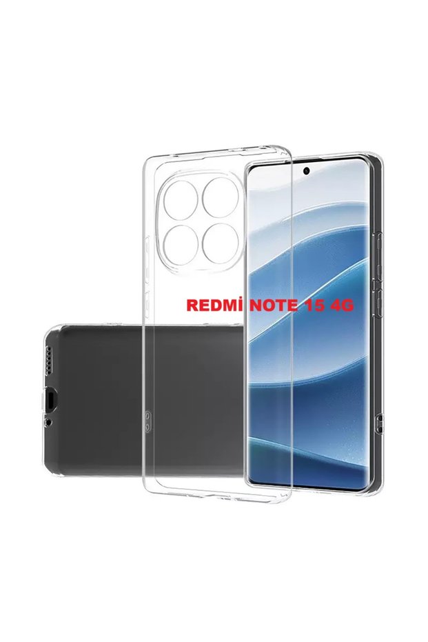 حافظة Redmi Note 15 4G شفافة من مادة TPU مقاومة للصدمات من السيليكون الشفاف الفاخر - شفافة