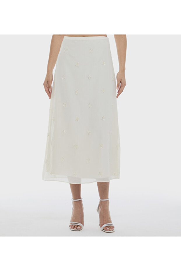 White Women Maxi Skirt