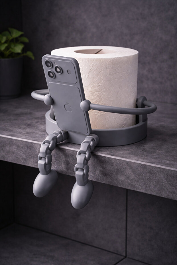 Toilet Paper Holder for iPhone - Fun Bathroom Accessory - Decorative Toilet Paper Holder