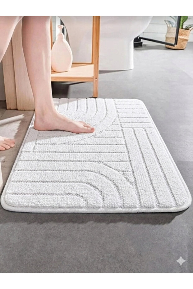 Non-Slip Base, Single 40X60Cm Bathroom, Washbasin Mat