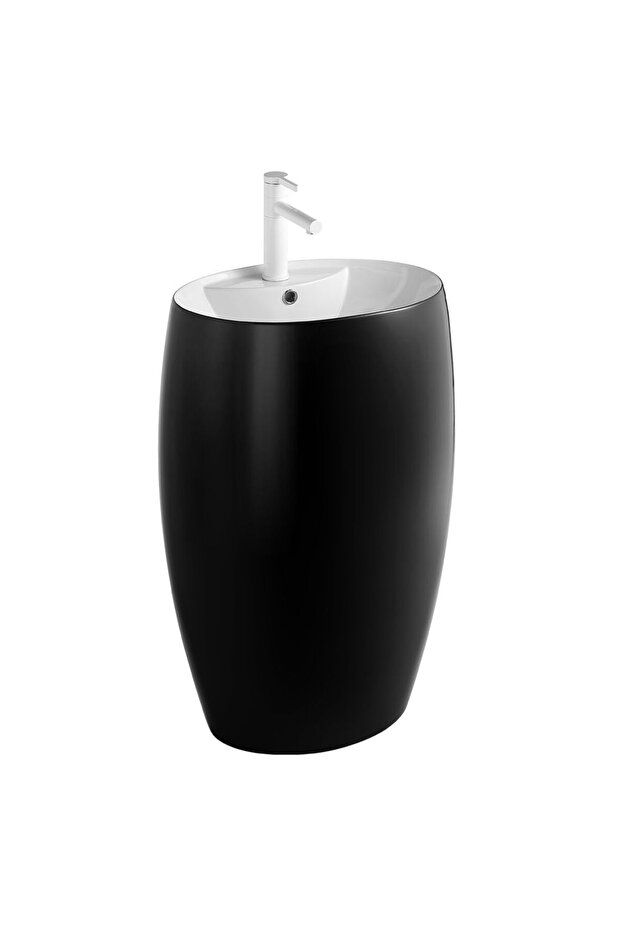 Ceramic Basin 447 Gloss Black/White