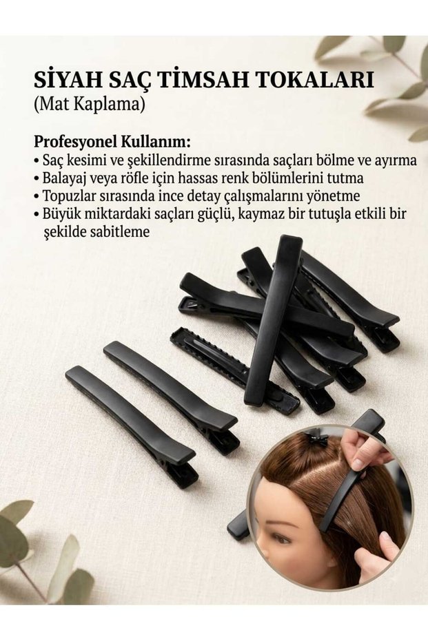 Metal Aluminum Hair Clips - Hairdresser Clips, Clasps, Makeup Hair Holder 10 Pieces