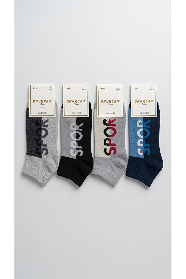 4-Pack Cotton Boys' Sports Socks