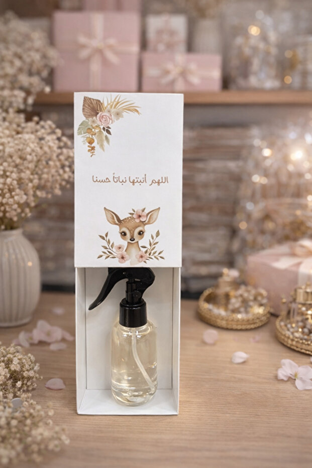توزيعات مولودة معطر مع العلب والثيم (12حبة )
