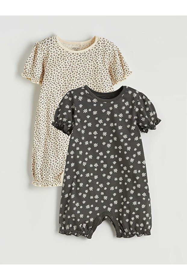 Lcw Baby Baby Girl Patterned Ruffle Romper 2-Pack