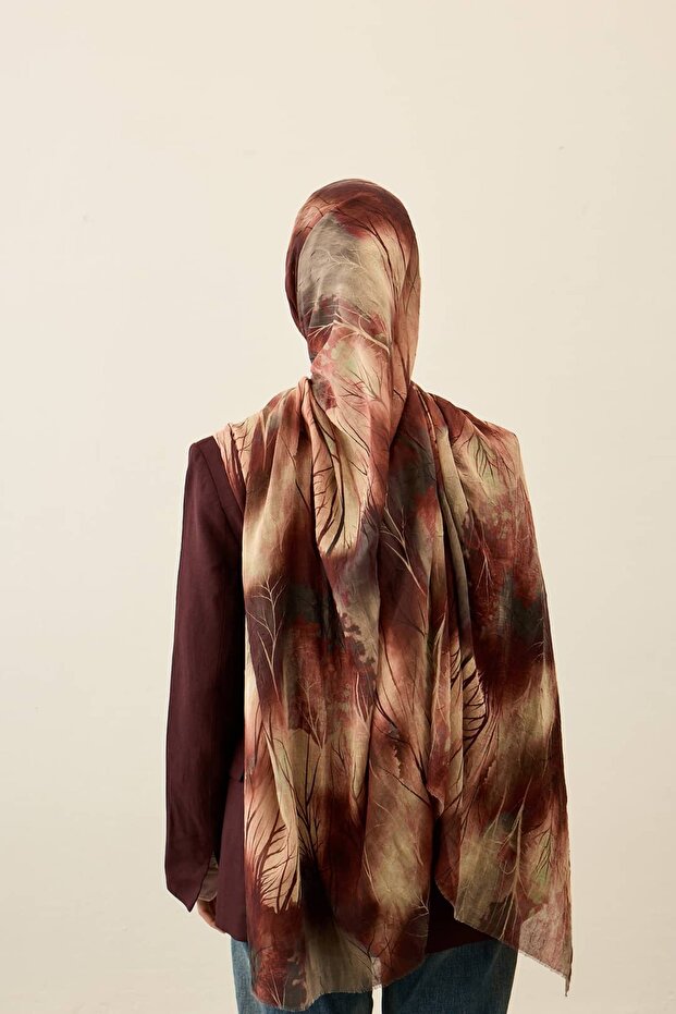 Silhouette Pattern Aya Kras Shawl - 3