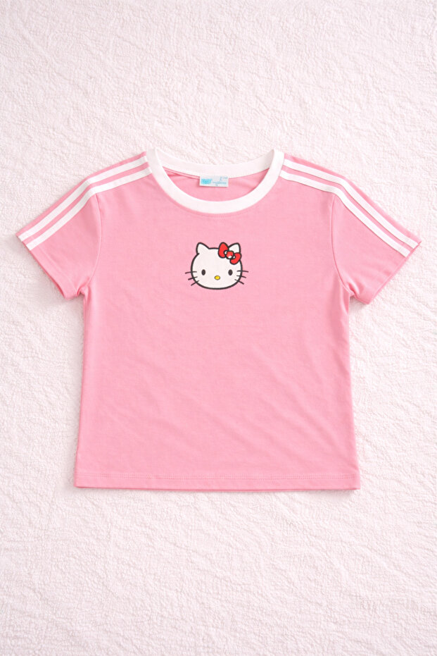 Kitty Detailed Three-Stripe Crop Blouse
