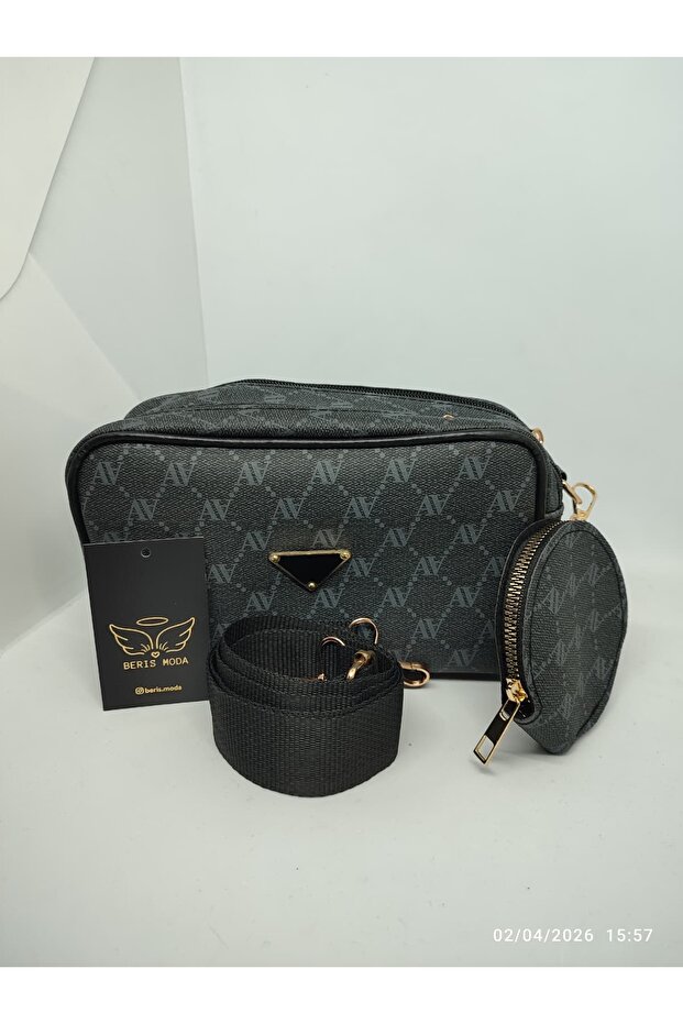 Women's Luxury Design Lined 2-Compartment Coin Purse Desing Hand Shoulder Bag 15X25Cm