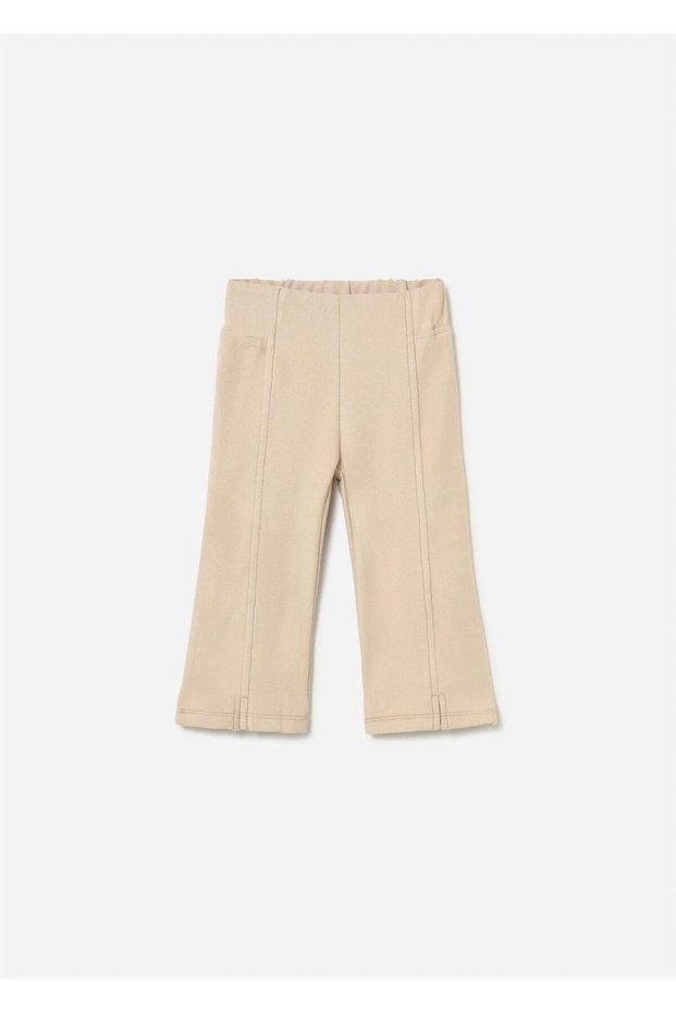 Baby Girl Wide Leg Leggings Beige 1745