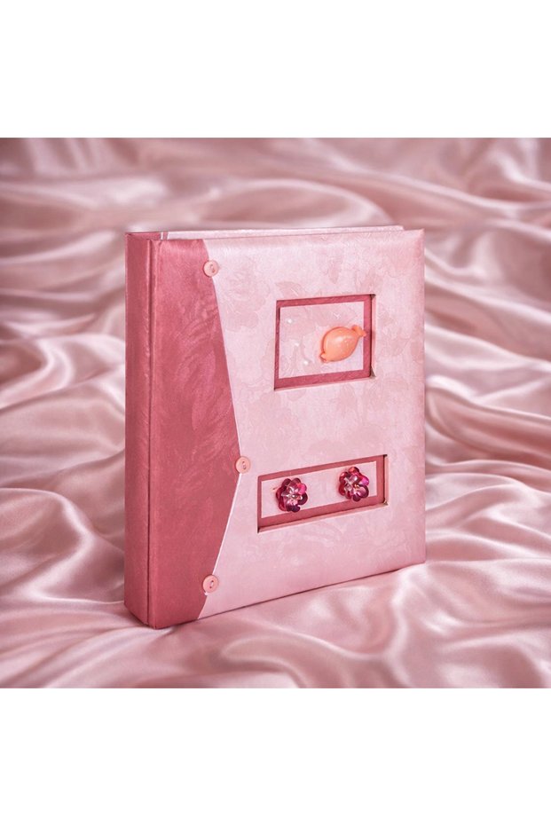 13X18 Photo Album with 60 Pink Fish Figures - 60 Photo Capacity