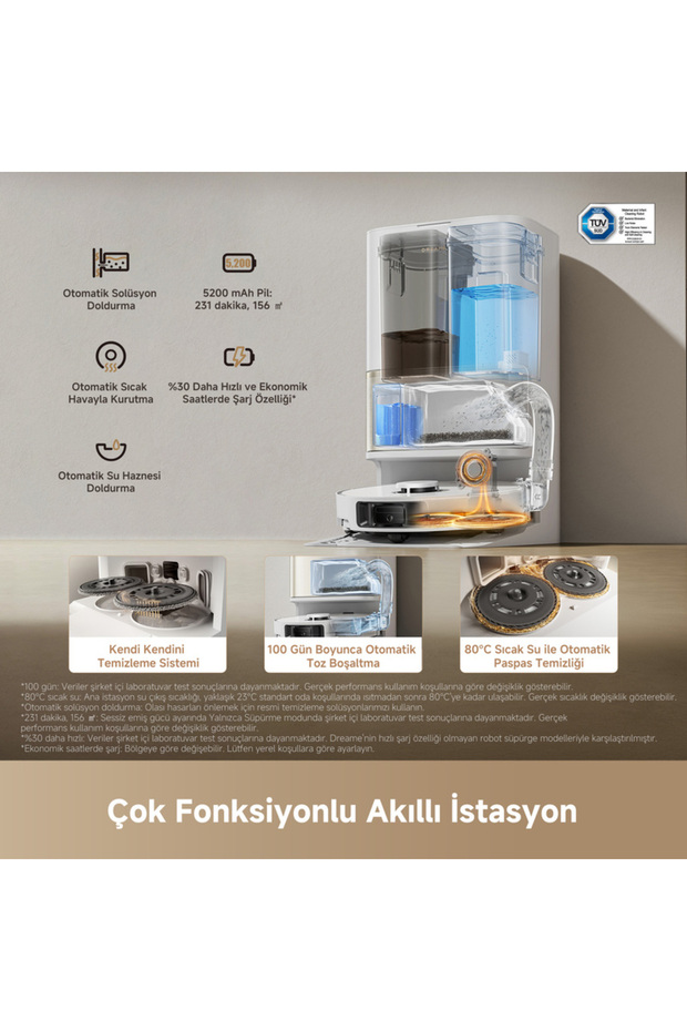L50 Ultra CE Robot Süpürge Beyaz, 25.000Pa Emiş Gücü - 8
