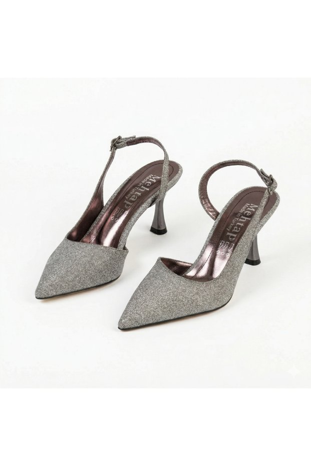 7 cm Glittery Thin Heeled Women's Evening Dress Shoes