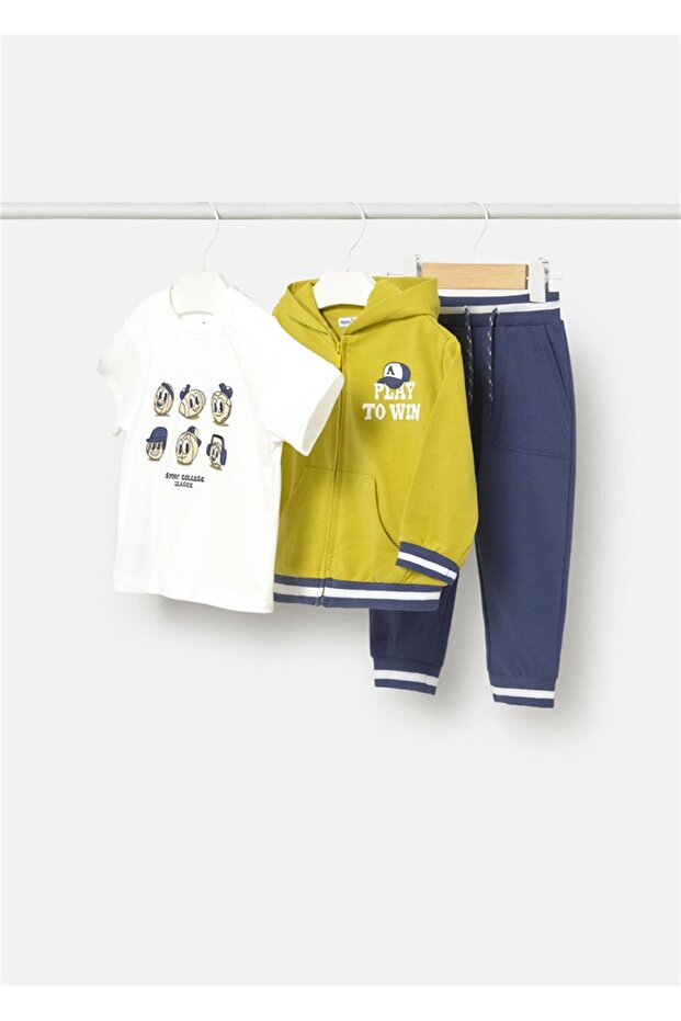 Baby Boy Printed 3-Piece Tracksuit Set Green 1831