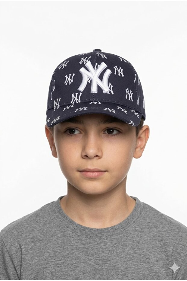 Boy's Patterned Classic Summer Hat Ny Patterned Boy's Hat