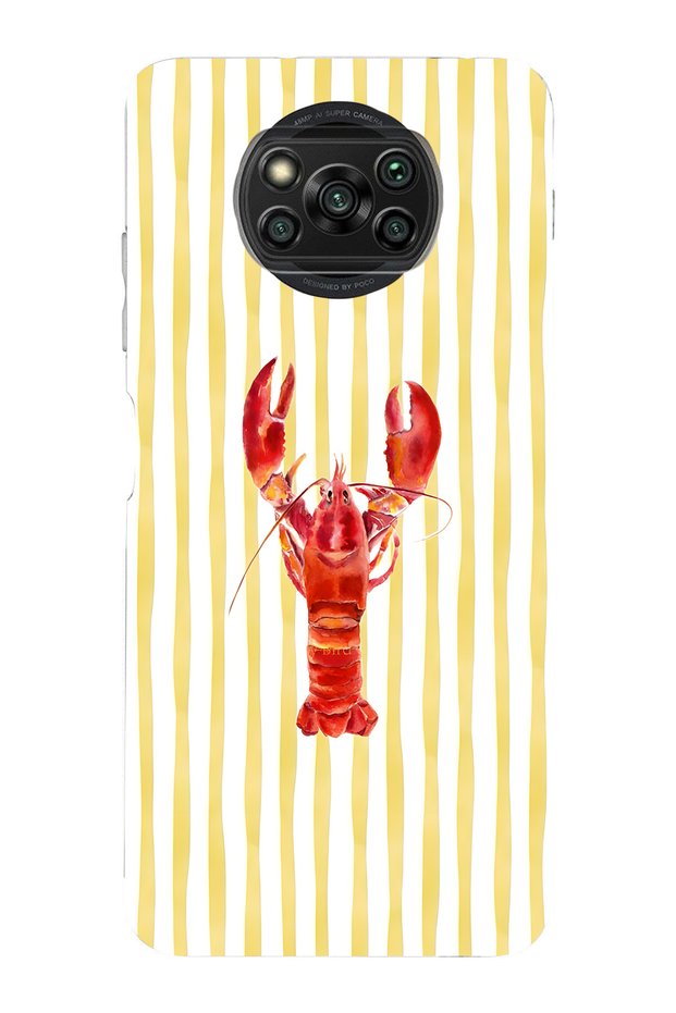 Poco X3 Nfc / X3 Pro Compatible Lobster Pattern Transparent Phone Case