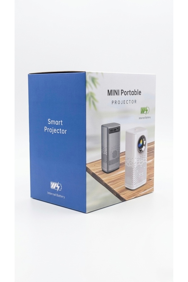 Mini Portable Smart Projector with Built-in Internal Battery, Android OS, WiFi & Bluetooth Support