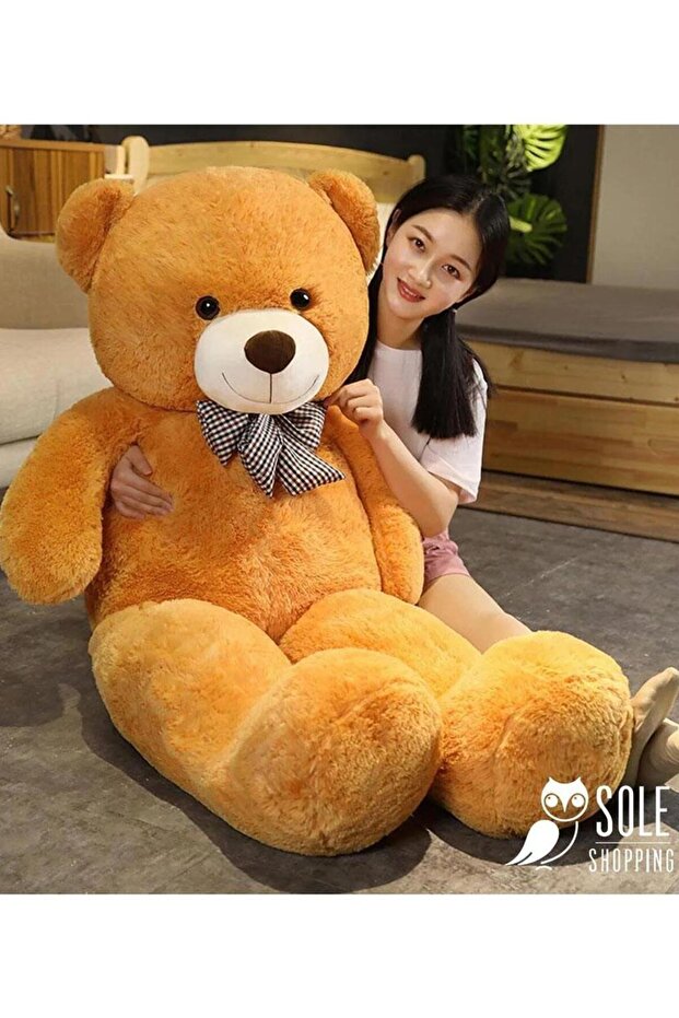 180-190 cm Giant Boy Cute Plush Bear with Bow Tie - Special Gift for Lover, Spouse, or Friend