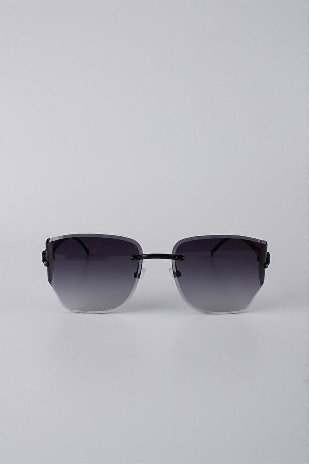 Women's Geometric Frameless Gradient Smoked Glass Sunglasses Gg25Mp3402R01