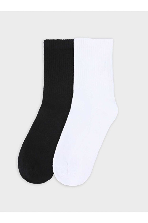 Socks - Black - White - - 1