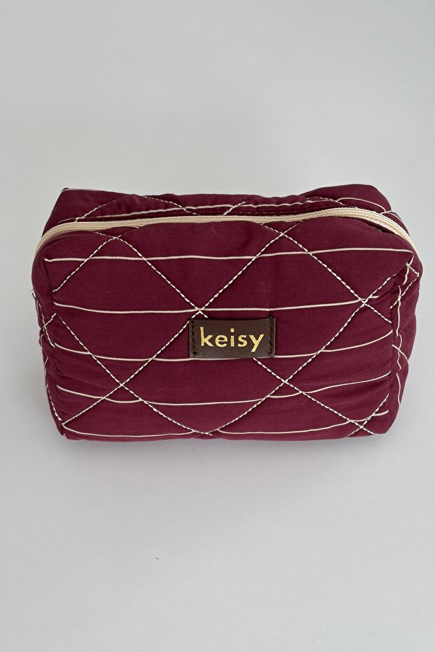 Patterned Puffy Makeup Bag - 2