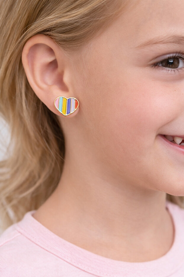 Pineapple Cherry Daisy Heart Cat Figured Dangle Children's Earrings