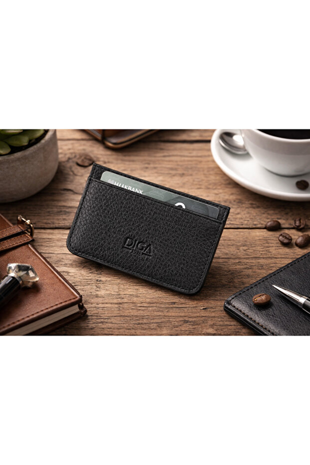 Diga 11690 Genuine Leather Clip-On Men's Card Holder Wallet