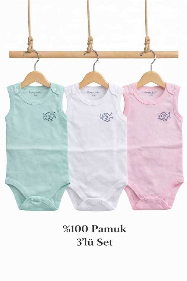 Newborn Baby/Child 3-Piece Bodysuit 100% Cotton