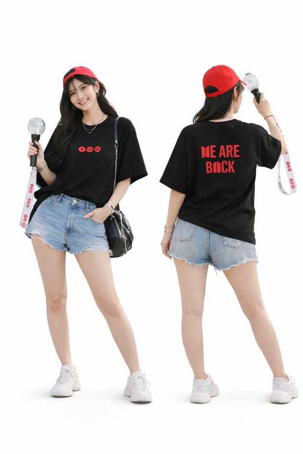 تيشيرت كبير الحجم مطبوع عليه Arirang World Tour BTS