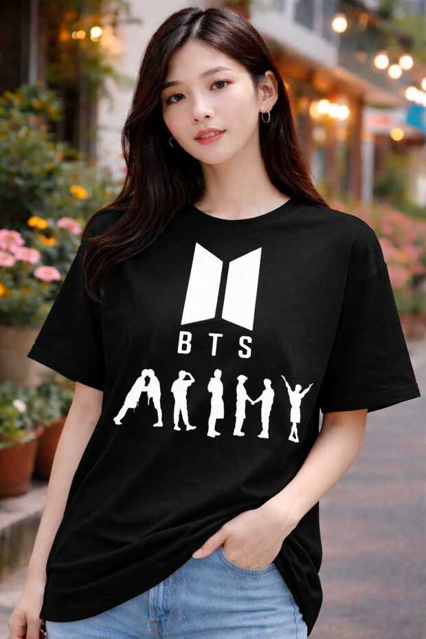 تيشيرت كبير الحجم مطبوع عليه Arirang World Tour BTS