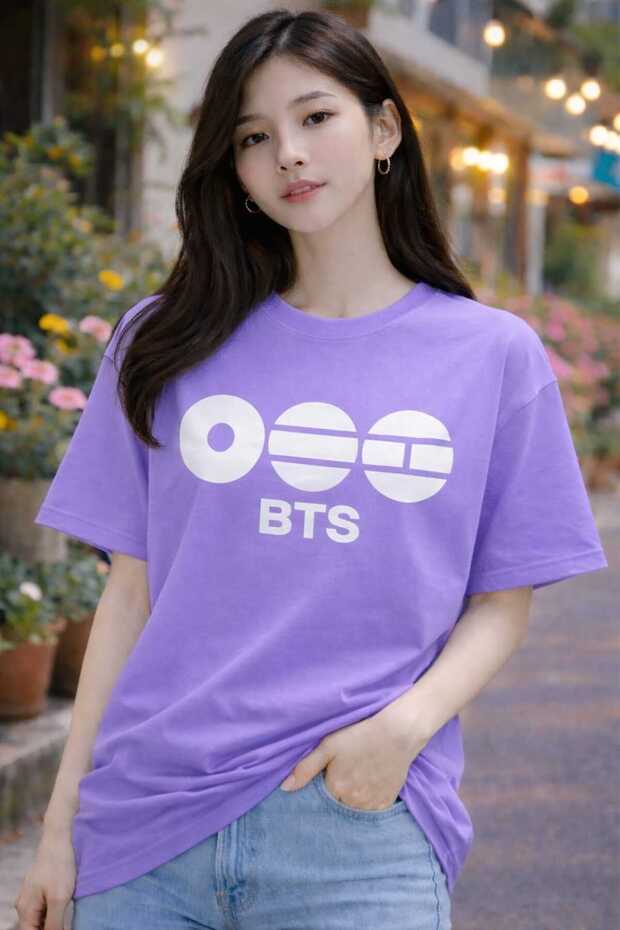 تيشيرت كبير الحجم مطبوع عليه Arirang World Tour BTS