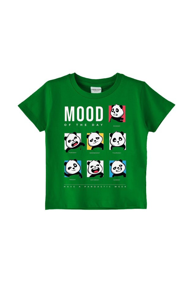 Panda Mood Of The Day T-Shirt for Unisex Kids – 100% Cotton Multiple Colors – Sizes 0-16 Years