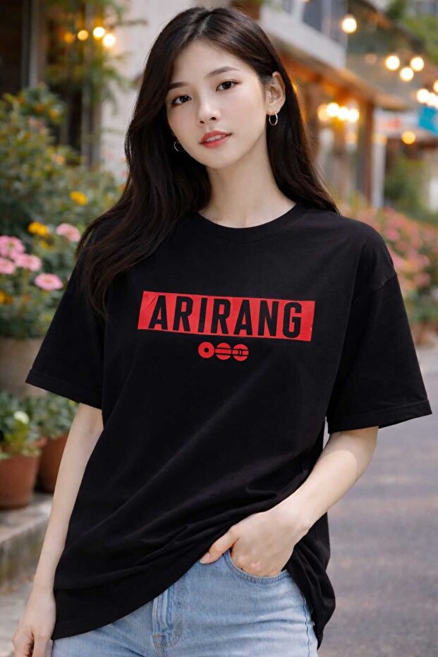 تيشيرت كبير الحجم مطبوع عليه Arirang World Tour BTS