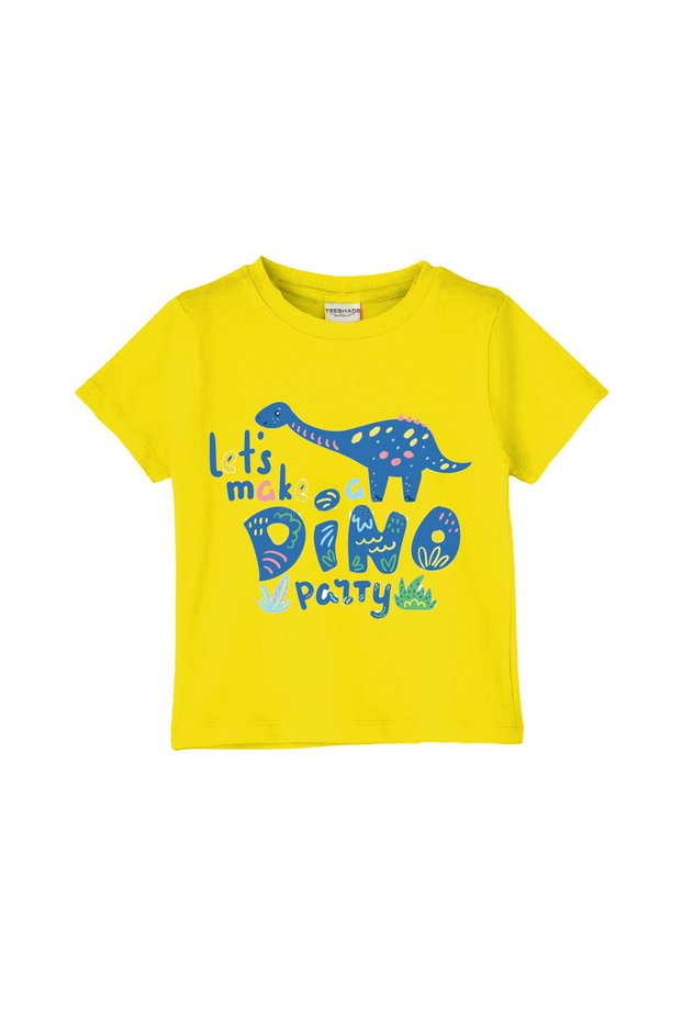 Lets Make A Dino Party Cute Dino T-Shirt for Unisex Kids 100% Cotton Sizes 0-16 Years