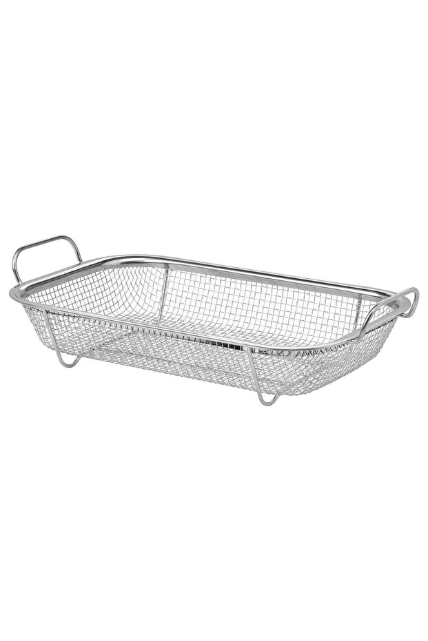GRILLTIDER Barbecue basket, stainless steel, 33 x 19 cm
