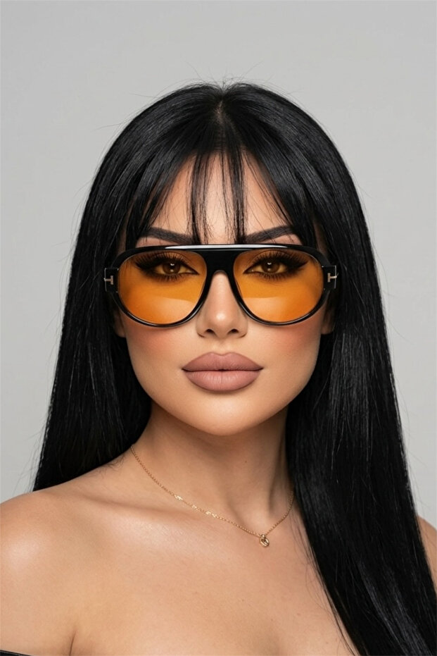 Lobecca Black Orange Women's Sunglasses