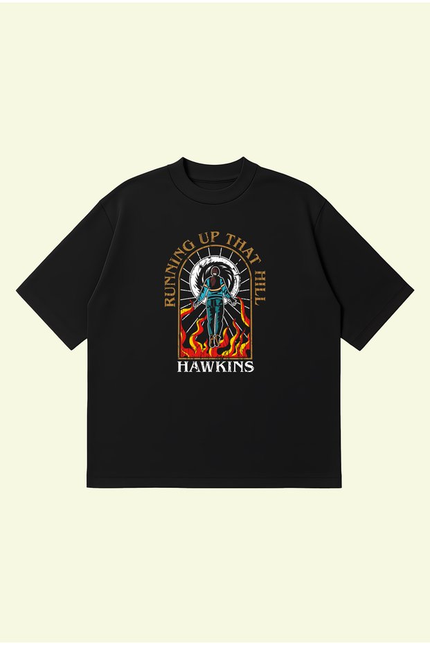 Stranger Things Boxy Fit Oversize Unisex 100% Cotton Tshirt – Printed T-Shirt | Streetwear