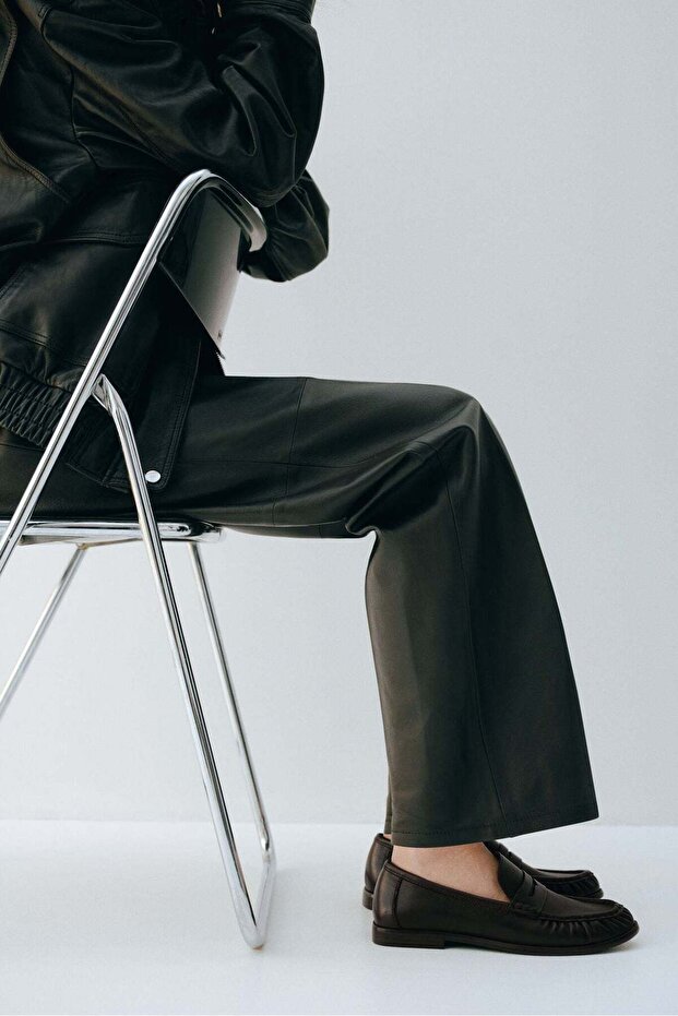 Leather loafers