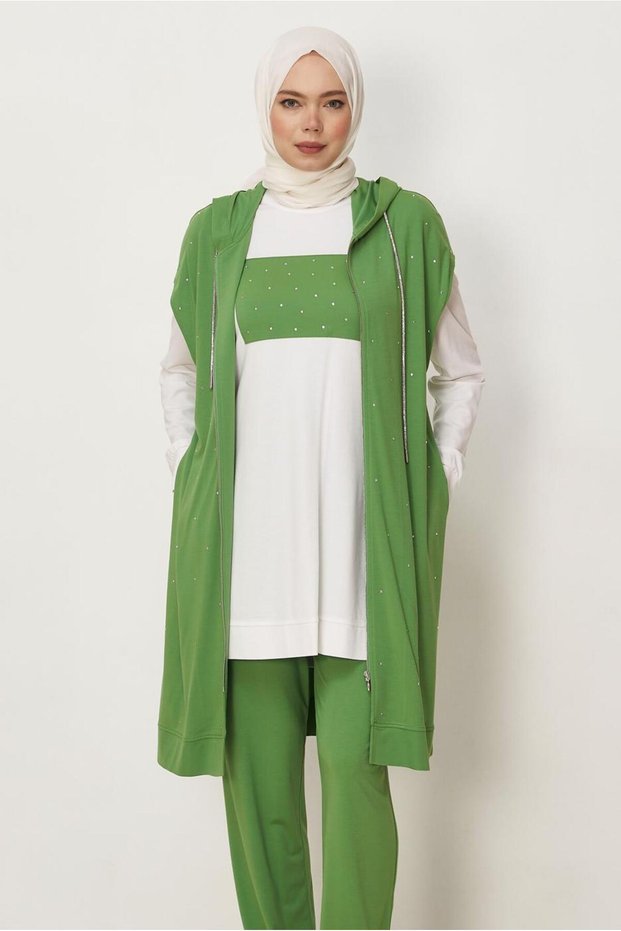 Triple Hooded Sweat Suit 45666