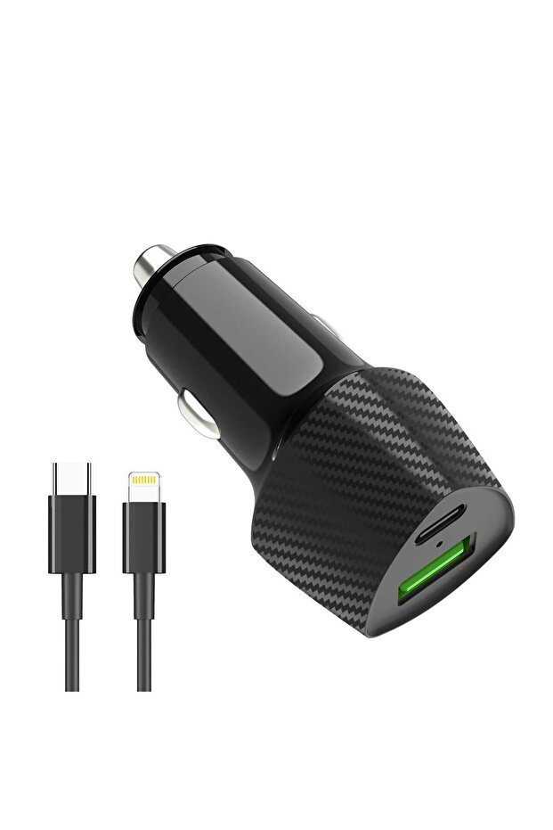 36W Car Charger (Type-C & Lightning Cable)