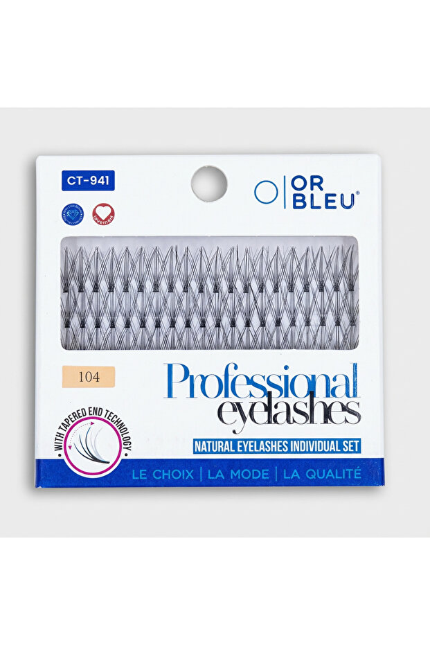 Individual Eyelash Extensions (14 MM) CT941-104 – Tapered End Clusters for Natural Volume