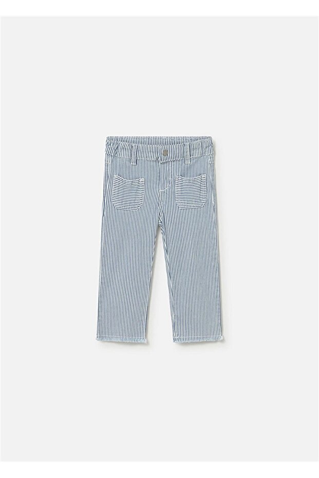 Baby Girl Striped Jeans Blue 1511