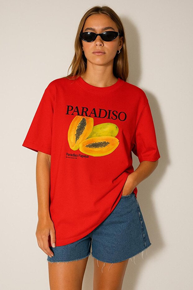 Paradiso Printed T-Shirt Oversized Unisex T-Shirt 1Pv1