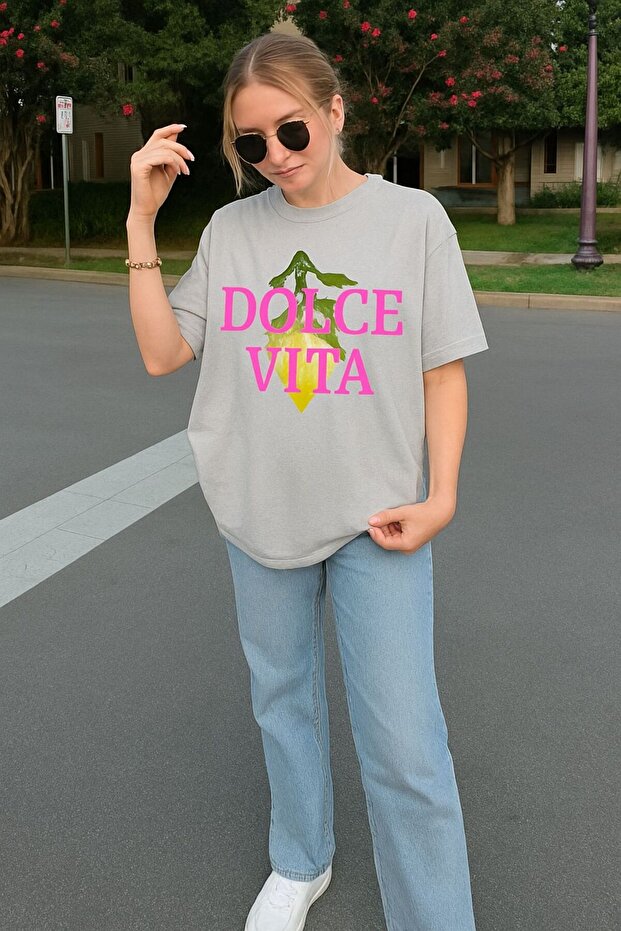 Dolce Vita Printed T-Shirt Oversize Unisex T-Shirt 1Pv5