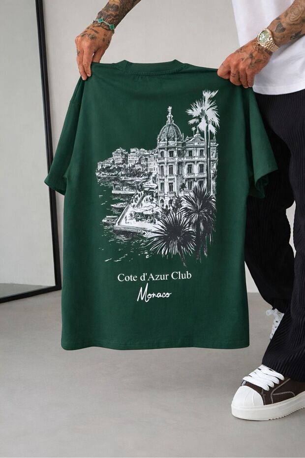 Monaco Printed T-Shirt Oversized Unisex T-Shirt 2Pv1