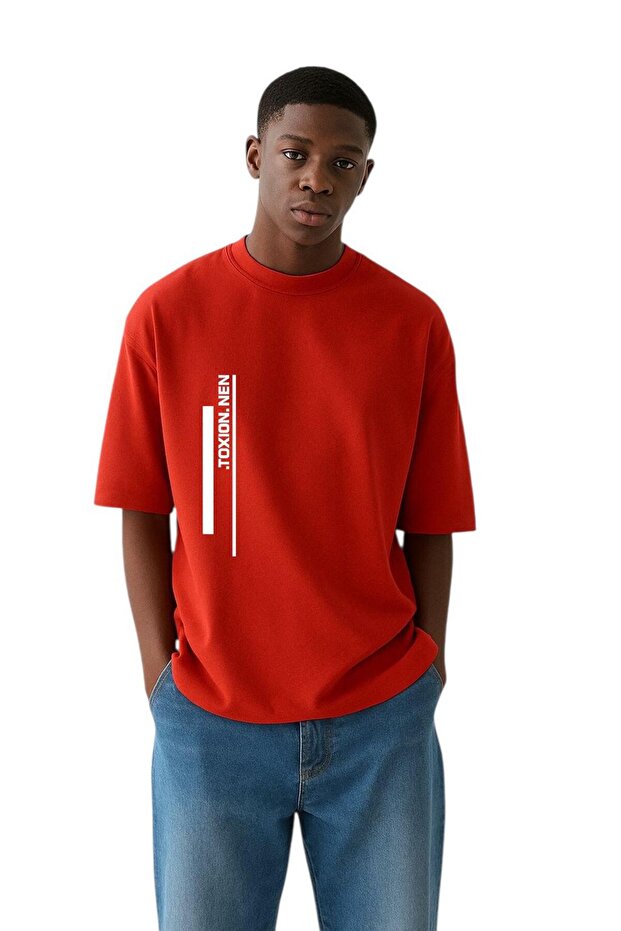Toxion.Nen Printed T-Shirt Oversized Unisex T-Shirt 2Pv1
