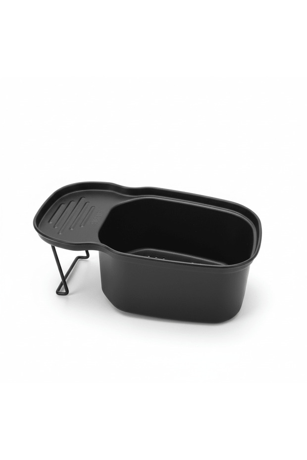 Steel Strainer with Black Finish (22×13×7 cm)