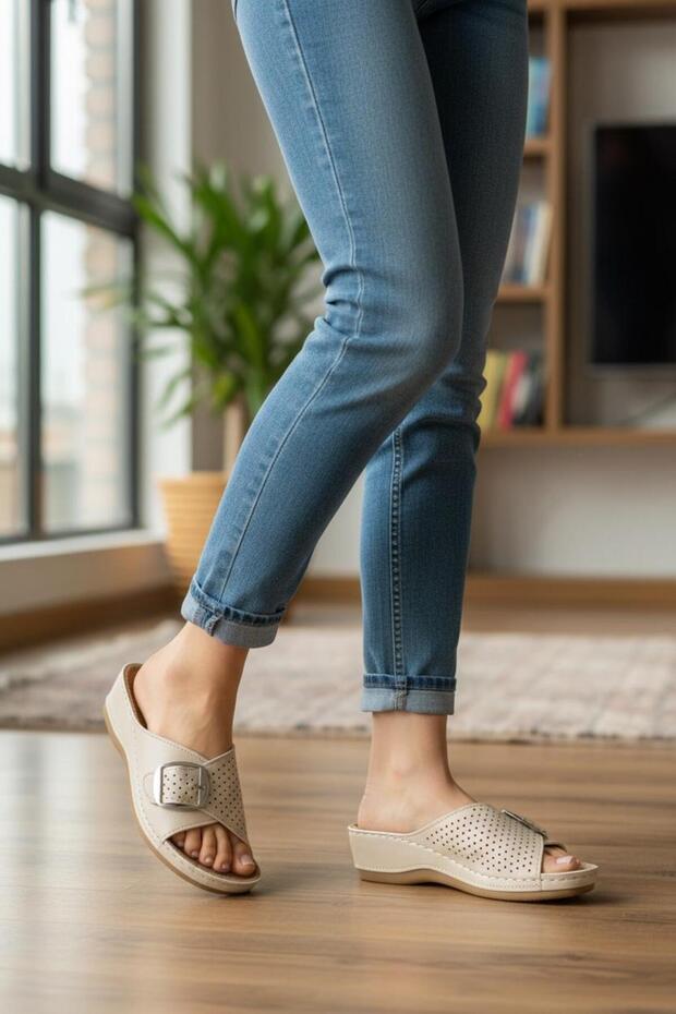 Women's Slippers Buckle Silicone Heel Spur Slippers