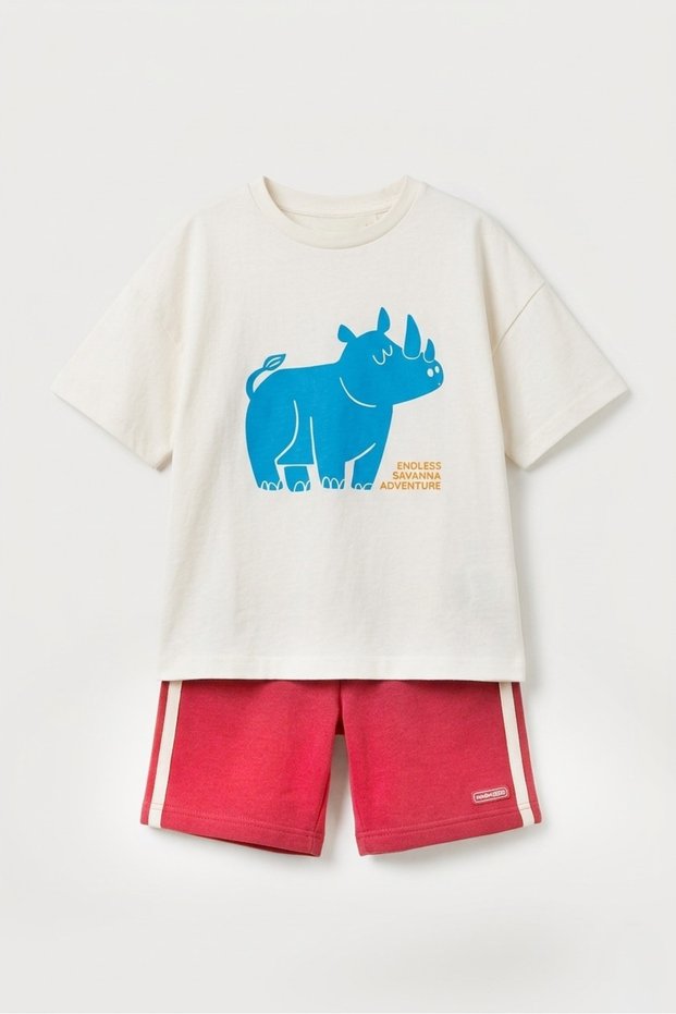Boy's Animal Print Detailed Pakuklu Suit