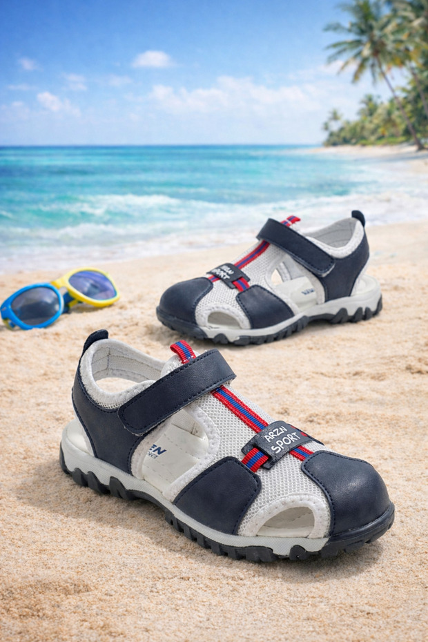 Boys' Sports Velcro Sandals Summer Trekking Outdoor Comfortable Non-Slip Sole Casual Shoes