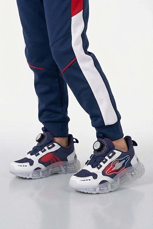 Pepino Py26-2237 Booties Boys' Walking Shoes Navy Blue - White